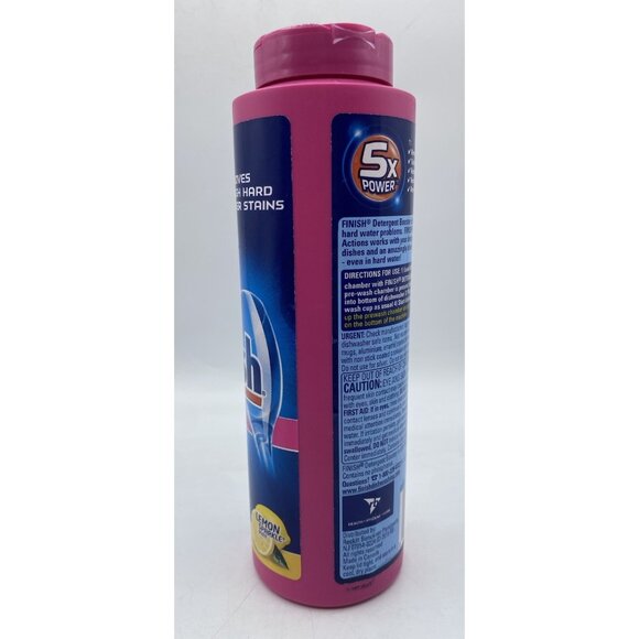 Finish Hard Water Booster Powder 14 Ounces Hard Water Lemon Sparkle - Picture 2 of 9